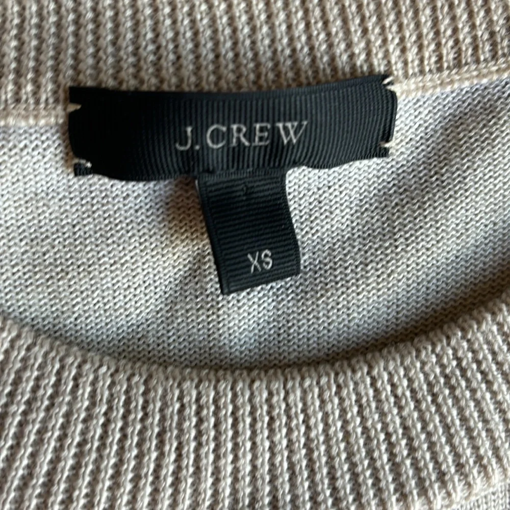 J. Crew Merino Wool High Low Hem Oversized Tunic‎ Sweater High Low Beige Size XS